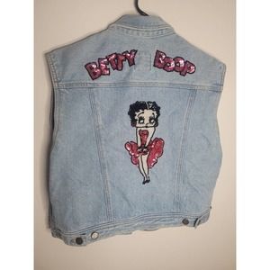Betty Boop vintage denim vest 1980's sun belt denim